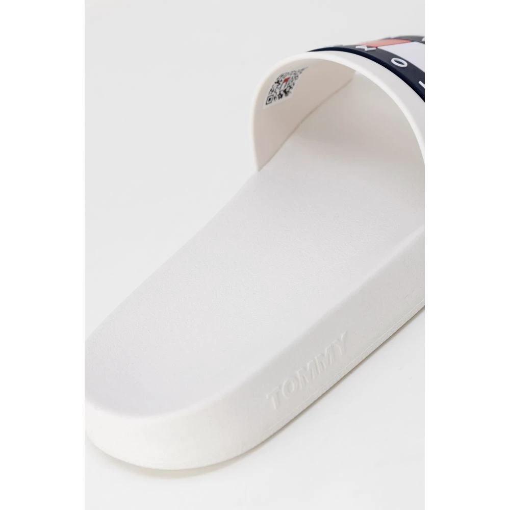 Tommy Hilfiger Jeans White Polyethylene Slippers by Tommy Hilfiger Jeans