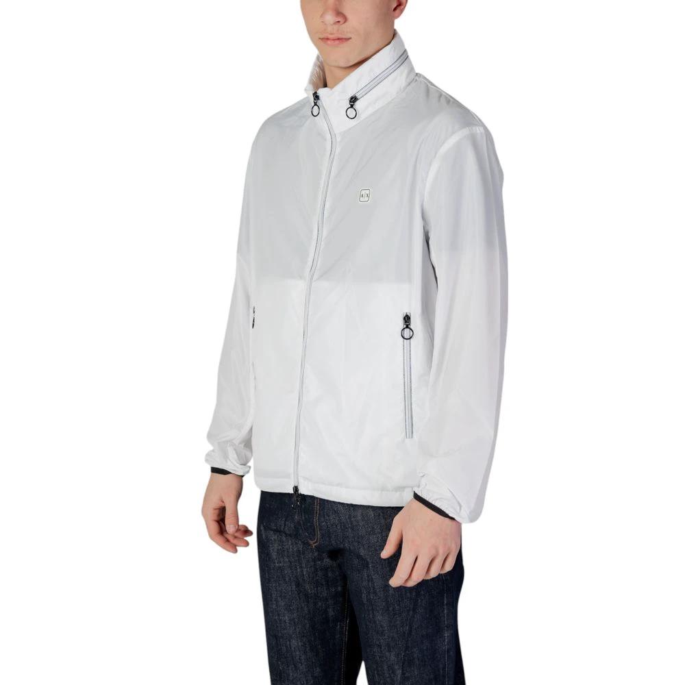 Armani Exchange White Polyester Shell Jacket by Armani Exchange
