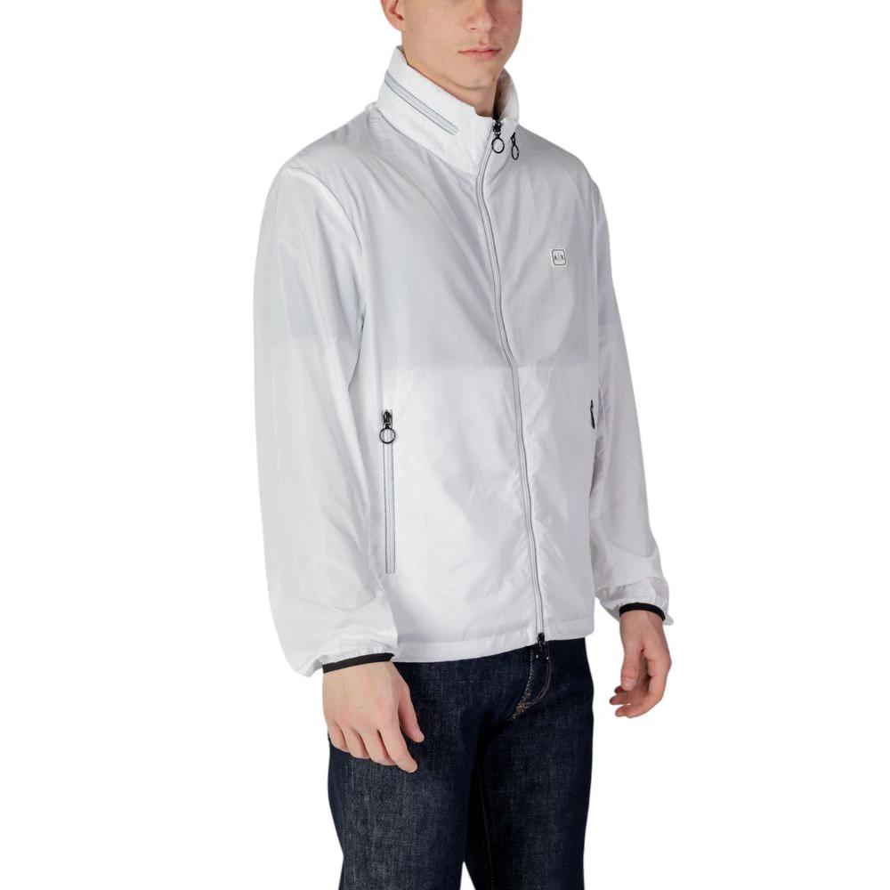 Armani Exchange White Polyester Shell Jacket by Armani Exchange