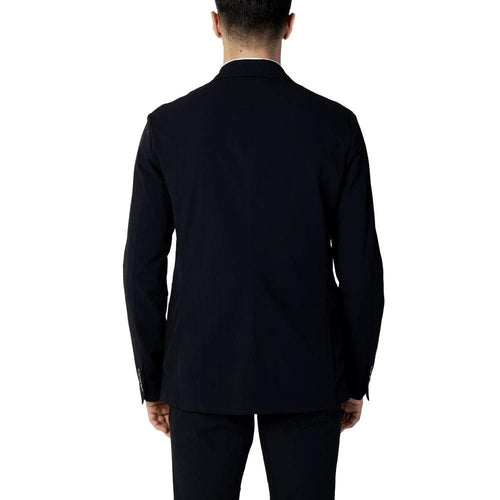 Armani Exchange Blue Cotton Blazer by Armani Exchange