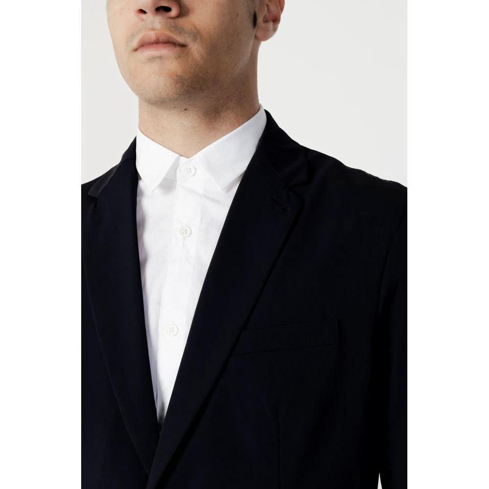 Armani Exchange Blue Cotton Blazer by Armani Exchange