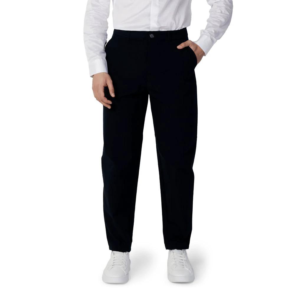 Armani Exchange Blue Cotton Casual Pants by Armani Exchange