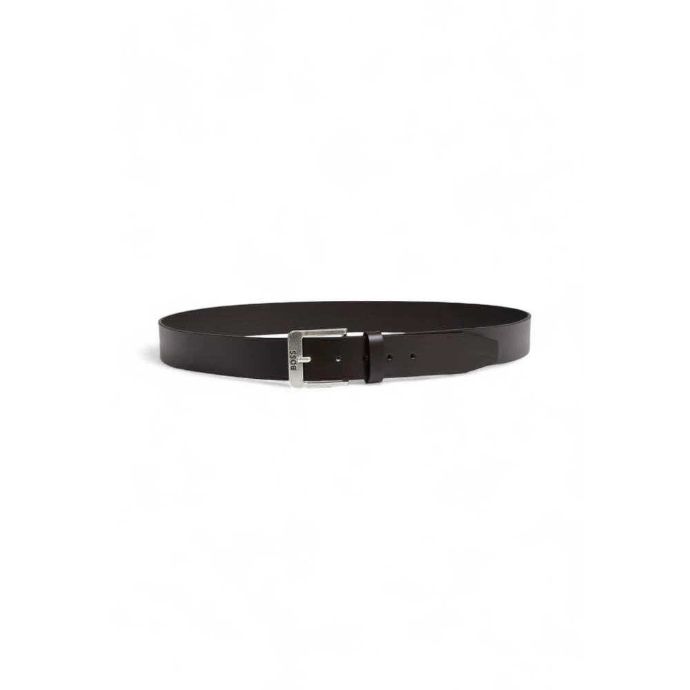 Hugo Boss Brown Leather Regular Belt by Hugo Boss