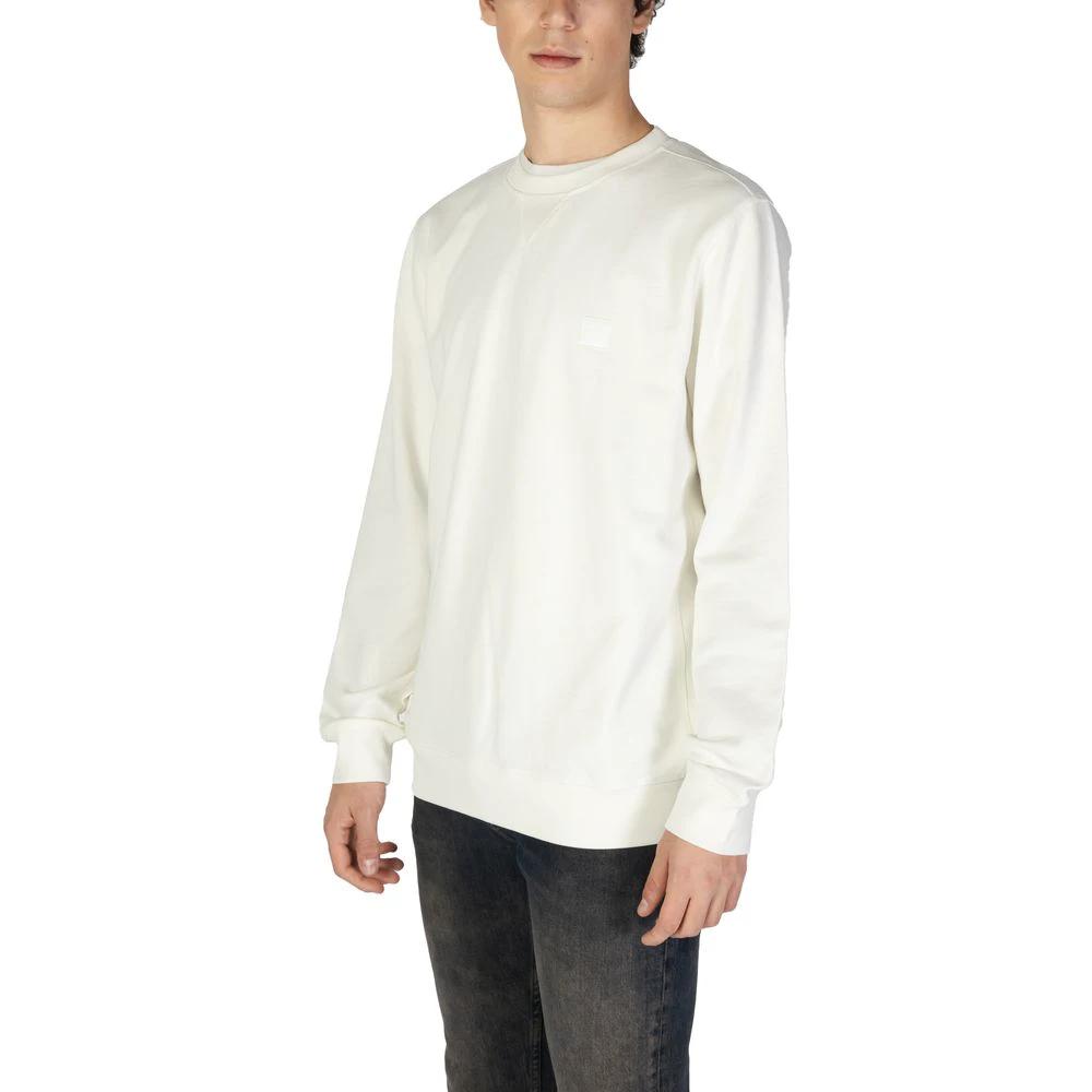 Hugo Boss White Cotton Sweatshirt by Hugo Boss