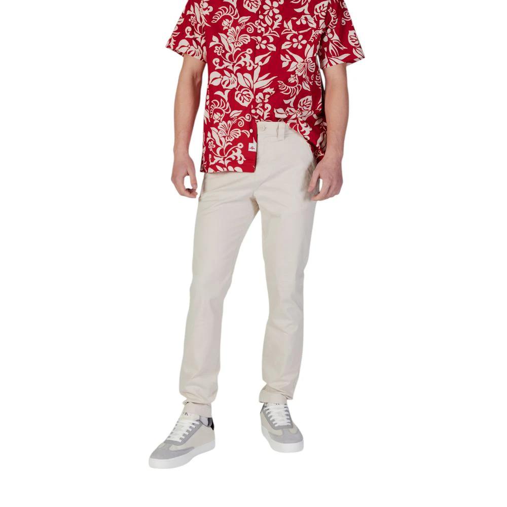 Tommy Hilfiger Jeans Beige Cotton Skinny Pants by Tommy Hilfiger Jeans