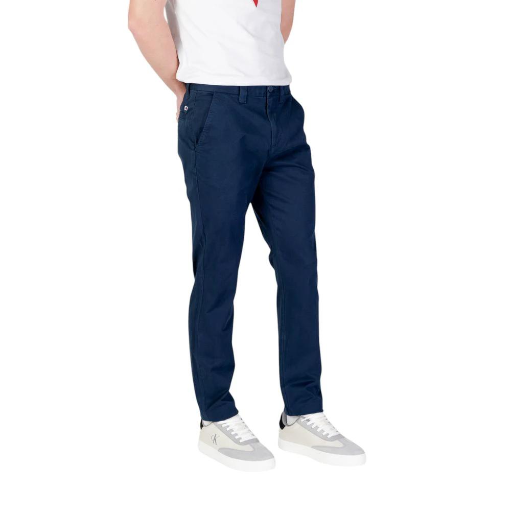 Tommy Hilfiger Jeans Blue Cotton Skinny Pants by Tommy Hilfiger Jeans