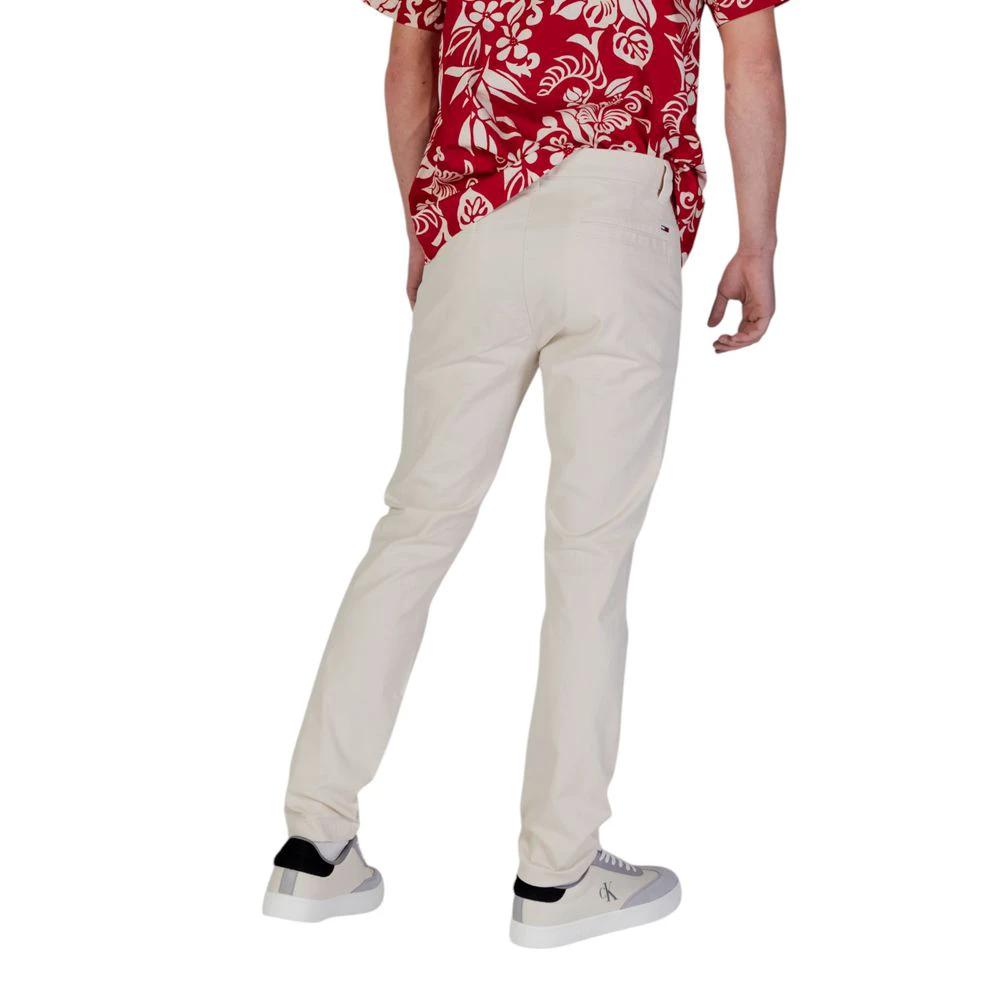 Tommy Hilfiger Jeans Beige Cotton Skinny Pants by Tommy Hilfiger Jeans