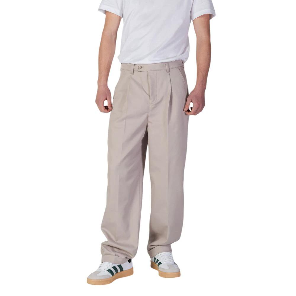 Calvin Klein Jeans Beige Recycled Polyester Casual Pants by Calvin Klein Jeans