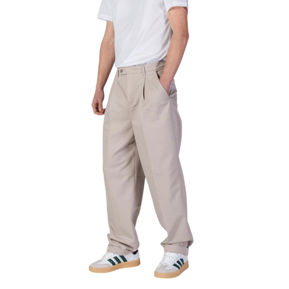 Calvin Klein Jeans Beige Recycled Polyester Casual Pants by Calvin Klein Jeans