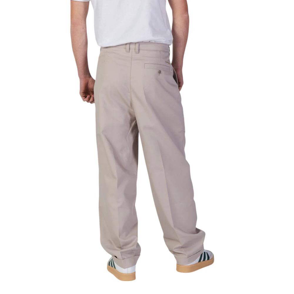 Calvin Klein Jeans Beige Recycled Polyester Casual Pants by Calvin Klein Jeans