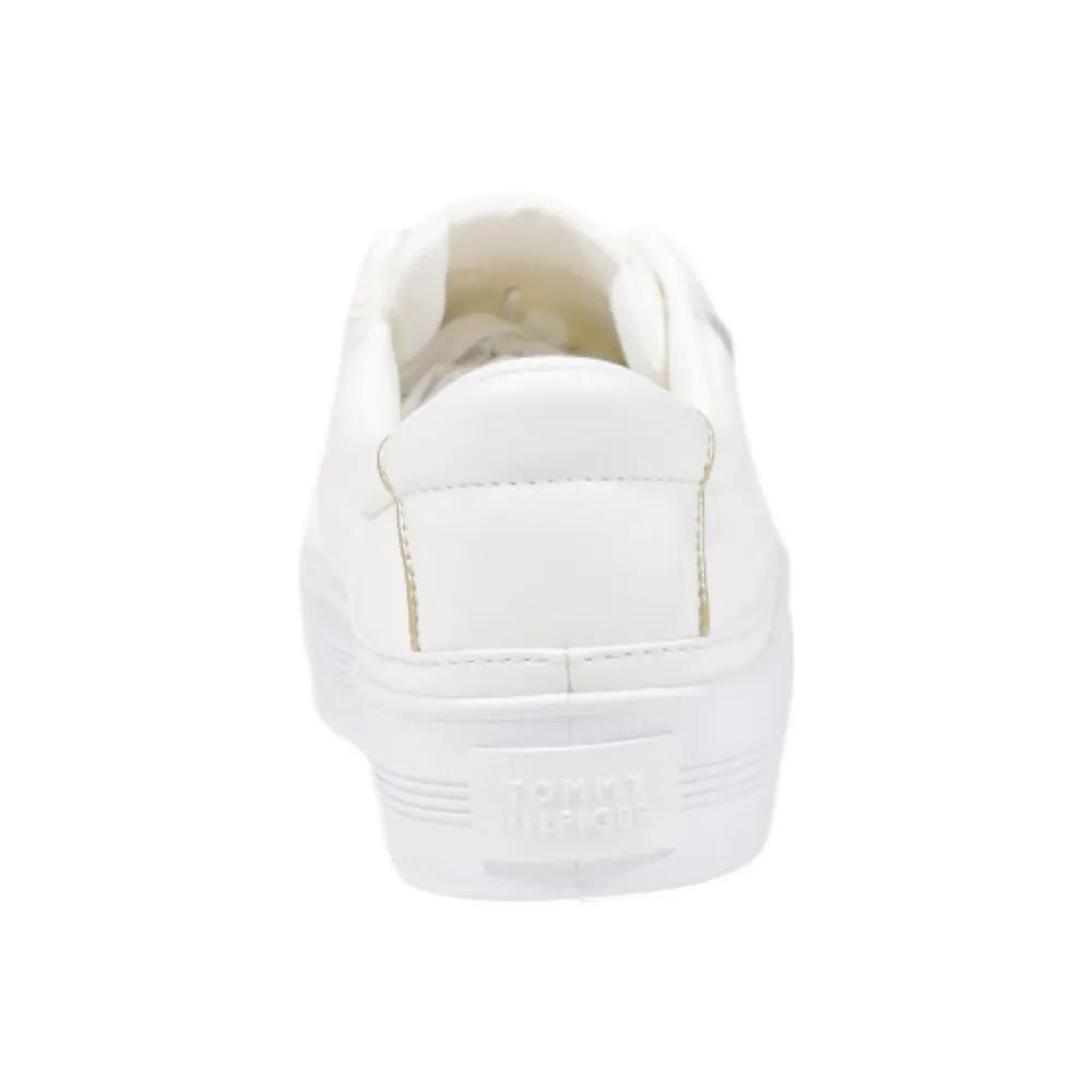 Tommy Hilfiger Cream Recycled Cotton Low Top Sneakers