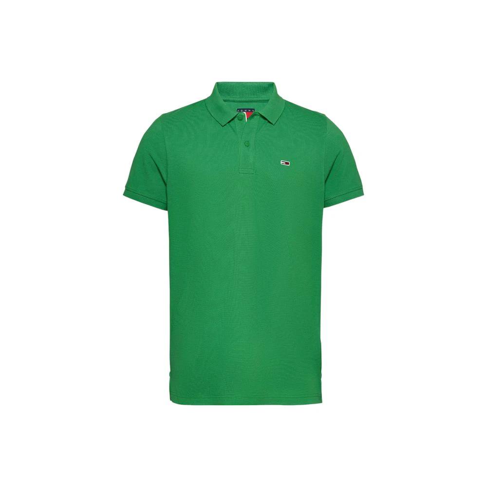 Tommy Hilfiger Jeans Green Cotton Polo Shirt by Tommy Hilfiger Jeans