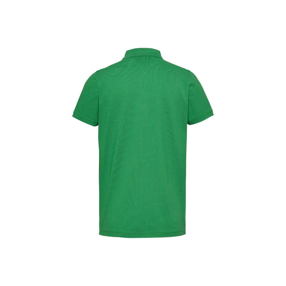 Tommy Hilfiger Jeans Green Cotton Polo Shirt by Tommy Hilfiger Jeans