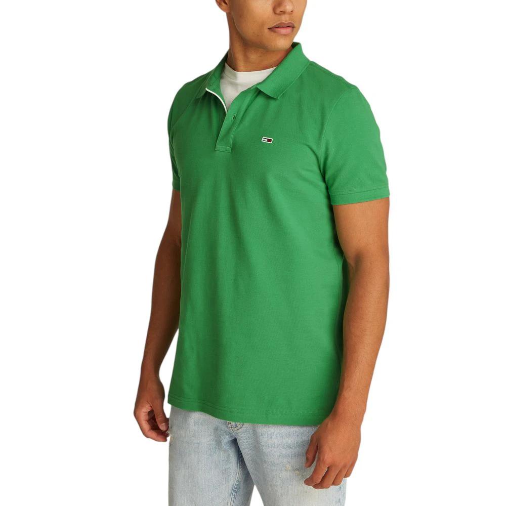 Tommy Hilfiger Jeans Green Cotton Polo Shirt by Tommy Hilfiger Jeans