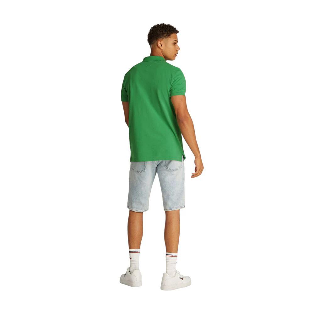 Tommy Hilfiger Jeans Green Cotton Polo Shirt by Tommy Hilfiger Jeans