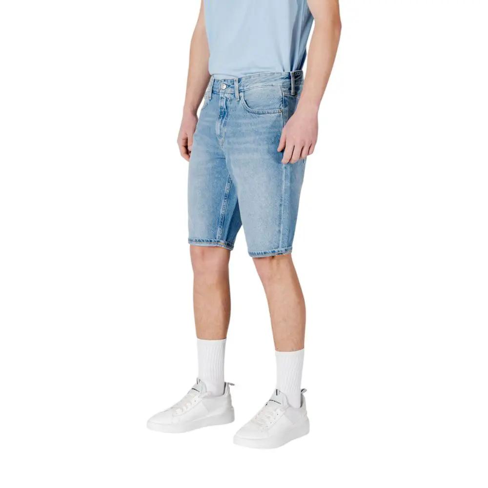 Bermuda en coton bleu Calvin Klein Jeans