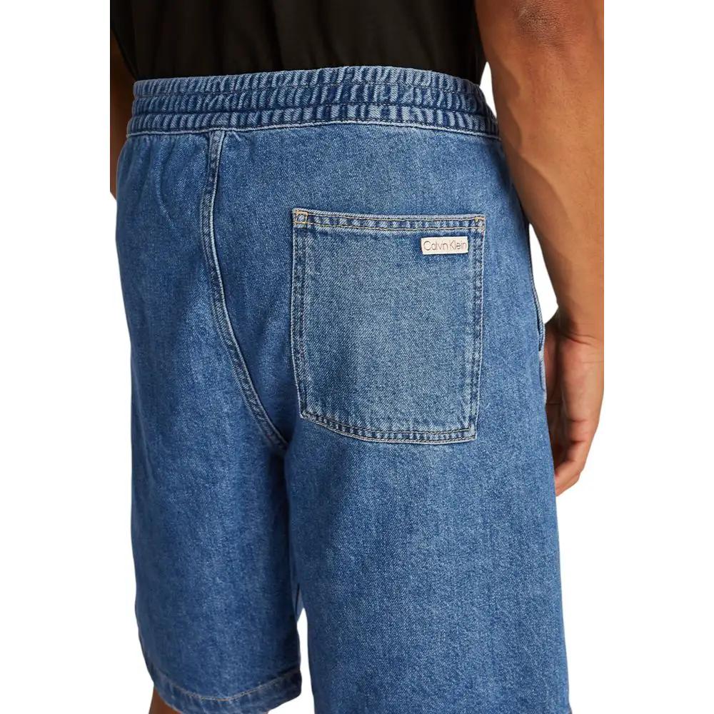 Bermuda en coton bleu Calvin Klein Jeans