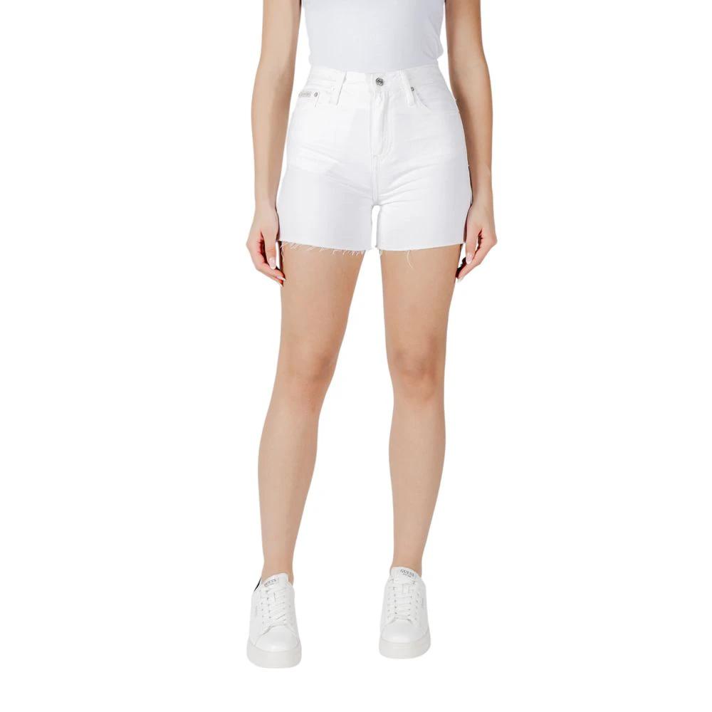 Calvin Klein Jeans White Cotton Shorts by Calvin Klein Jeans