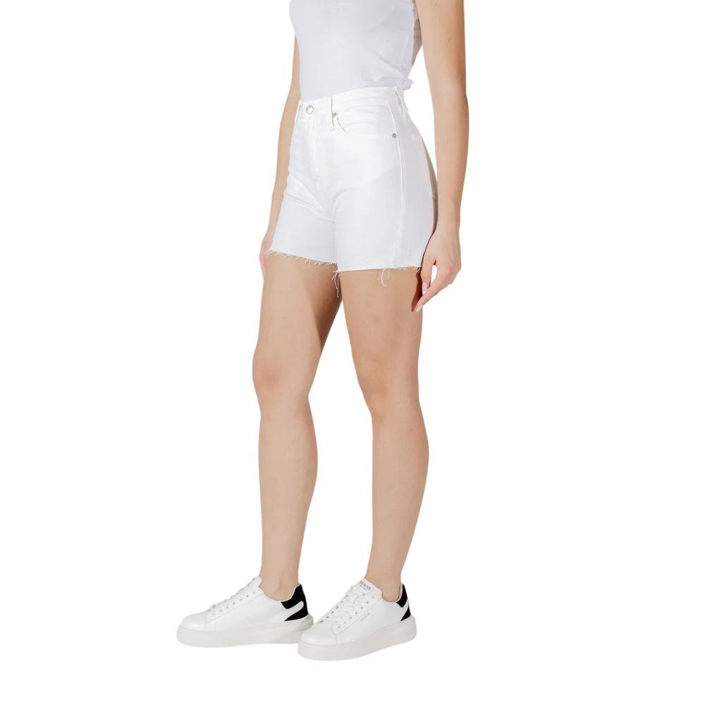 Calvin Klein Jeans White Cotton Shorts by Calvin Klein Jeans