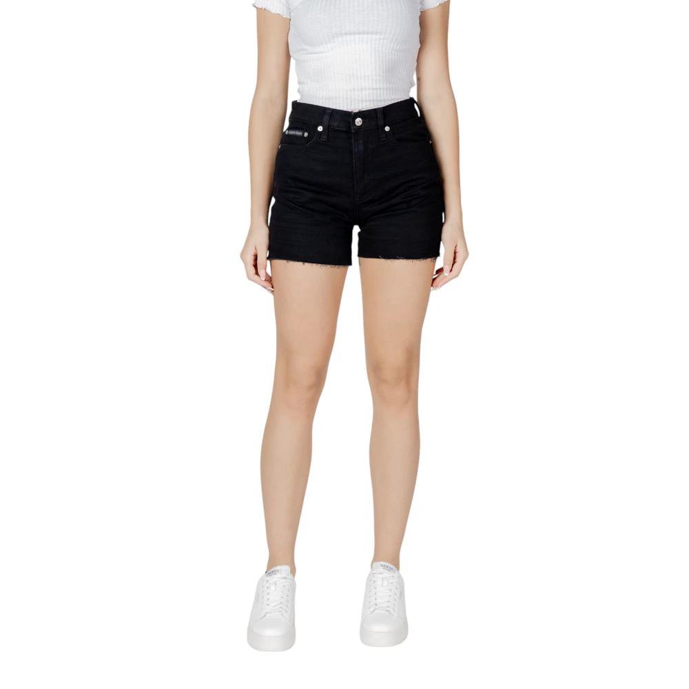 Calvin Klein Jeans Black Cotton Shorts by Calvin Klein Jeans