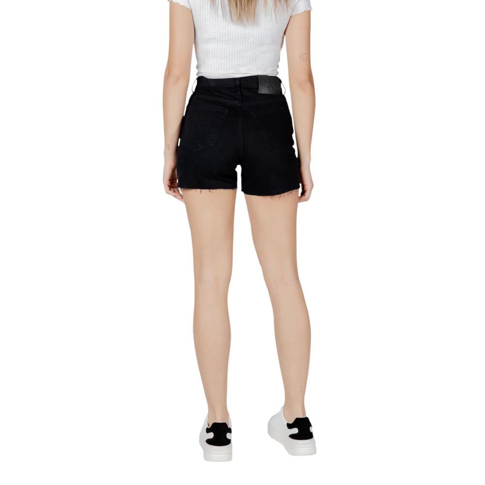 Calvin Klein Jeans Black Cotton Shorts by Calvin Klein Jeans