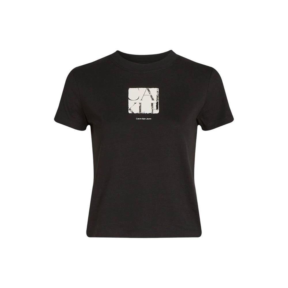 Calvin Klein Jeans Black Recycled Cotton T-Shirt by Calvin Klein Jeans