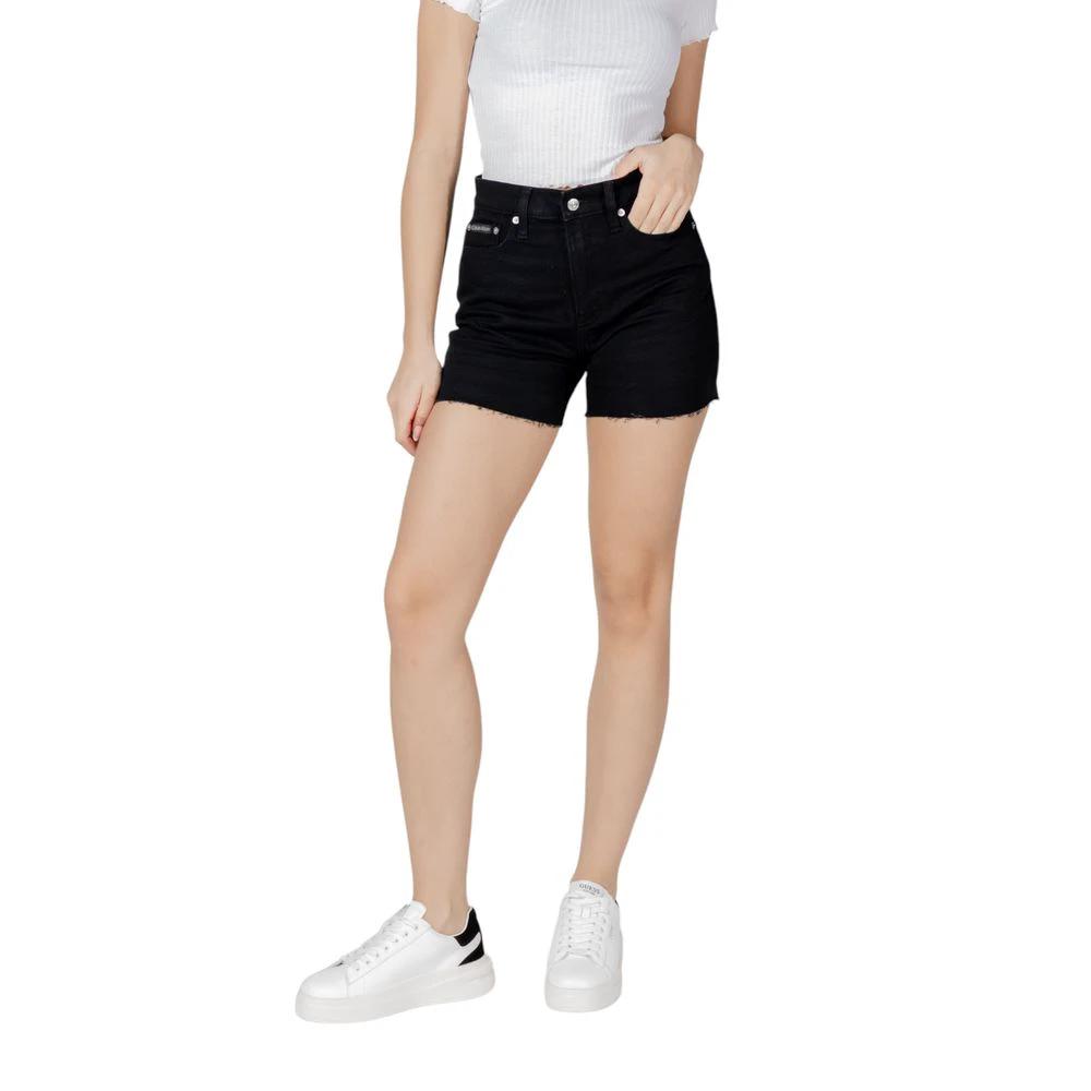 Calvin Klein Jeans Black Cotton Shorts by Calvin Klein Jeans