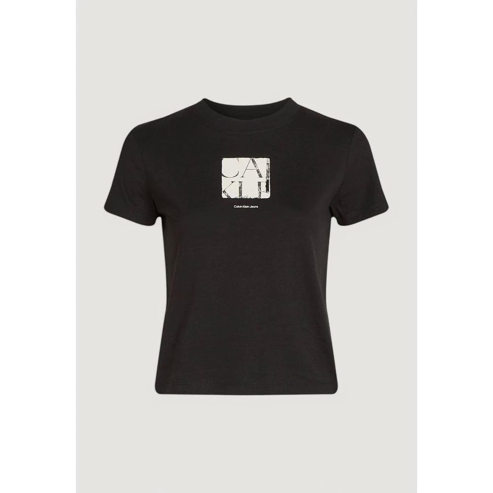 Calvin Klein Jeans Black Recycled Cotton T-Shirt by Calvin Klein Jeans
