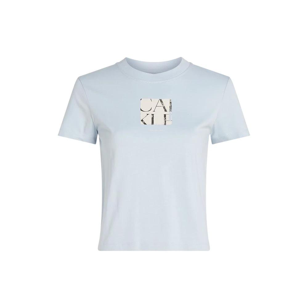 Calvin Klein Jeans Blue Recycled Cotton T-Shirt by Calvin Klein Jeans