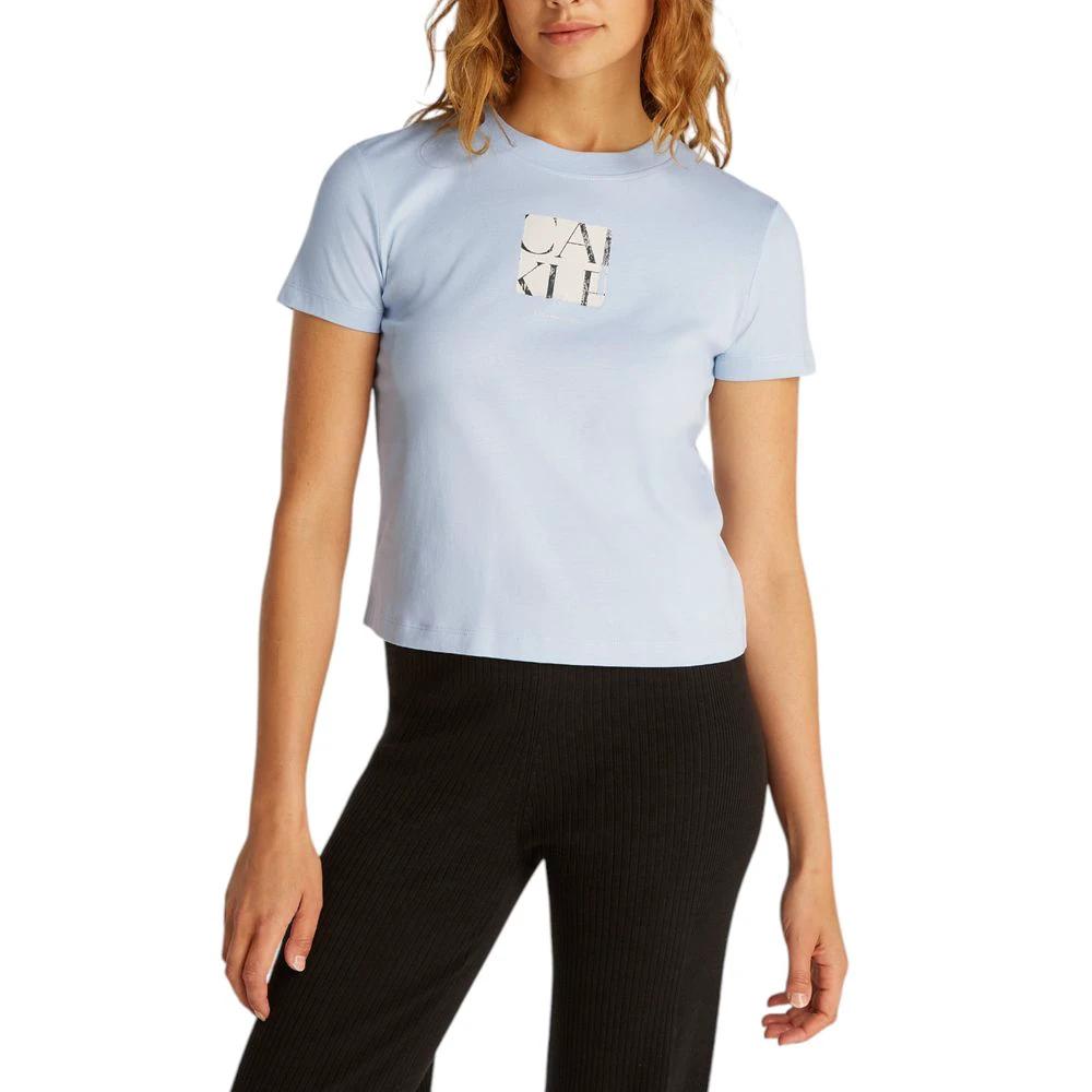 Calvin Klein Jeans Blue Recycled Cotton T-Shirt by Calvin Klein Jeans
