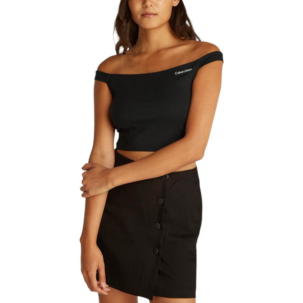 Calvin Klein Jeans Black Viscose Top by Calvin Klein Jeans