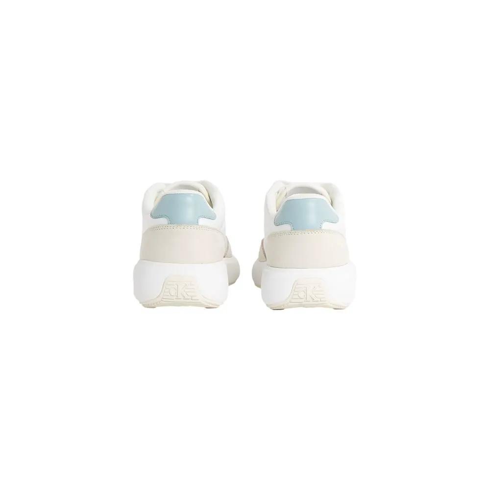 Baskets de sport en cuir beige Calvin Klein Jeans