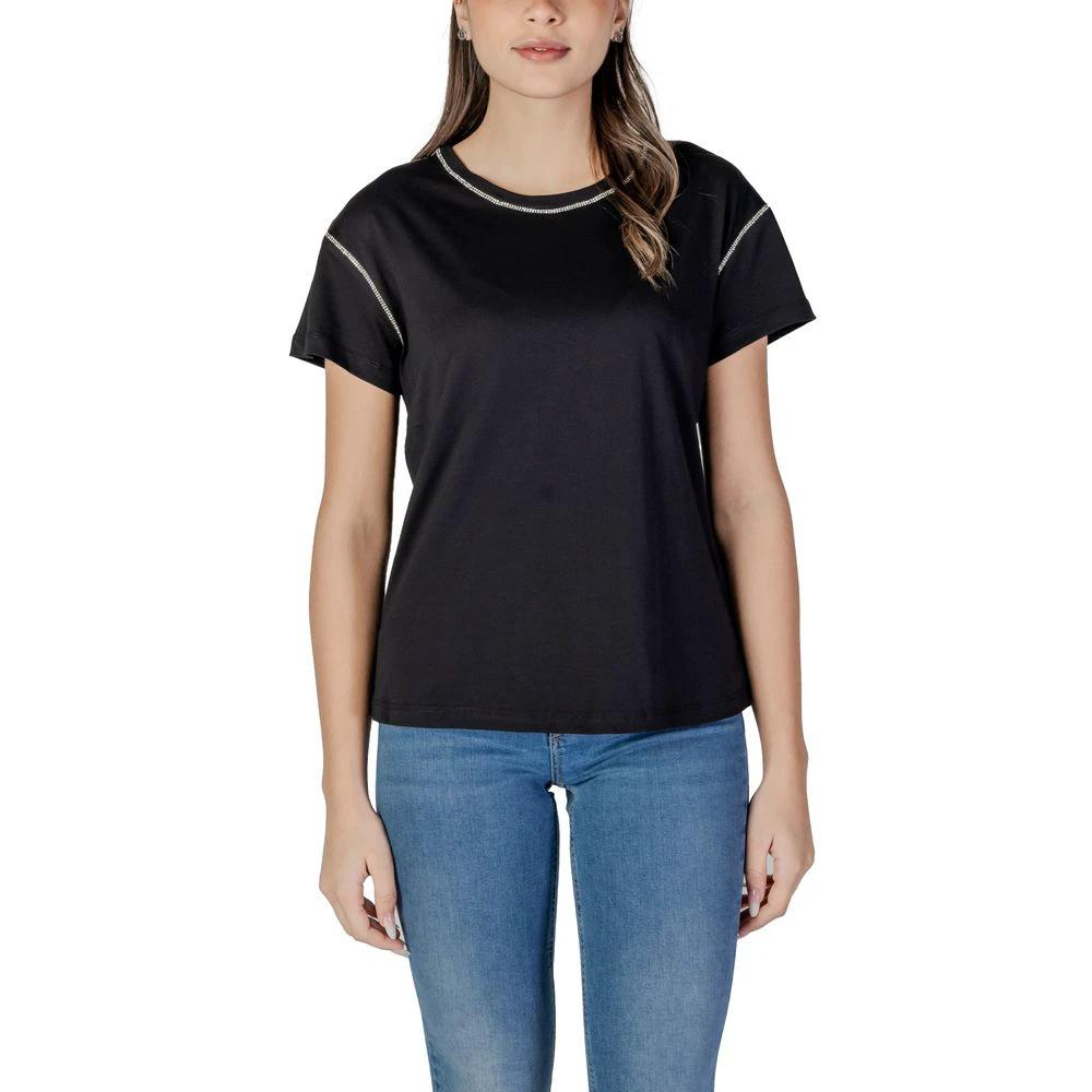 Liu Jo Black Cotton T-Shirt by Liu Jo