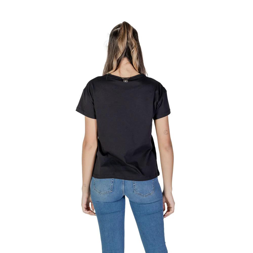 Liu Jo Black Cotton T-Shirt by Liu Jo