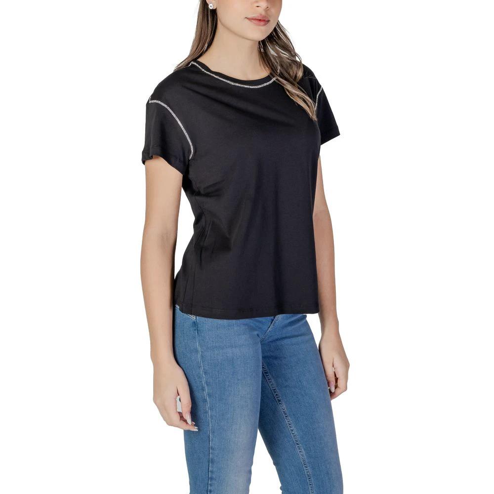 Liu Jo Black Cotton T-Shirt by Liu Jo