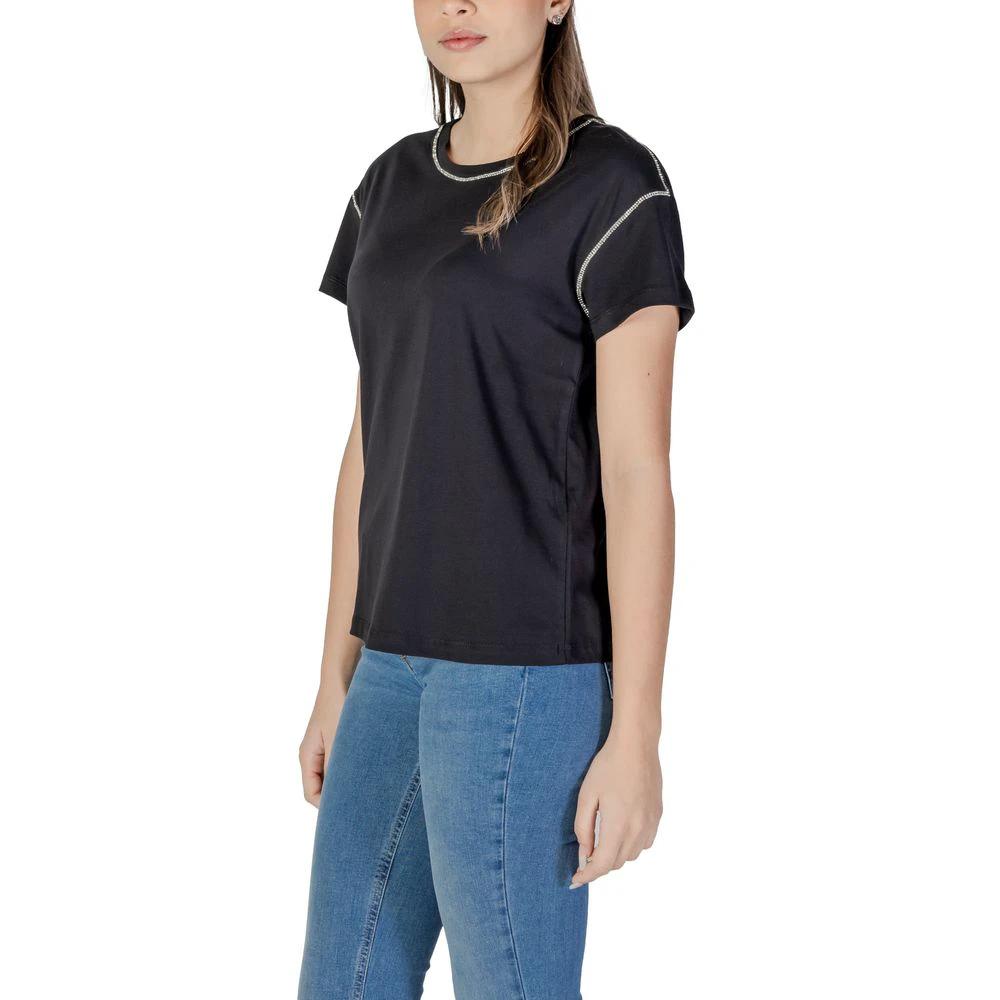 Liu Jo Black Cotton T-Shirt by Liu Jo