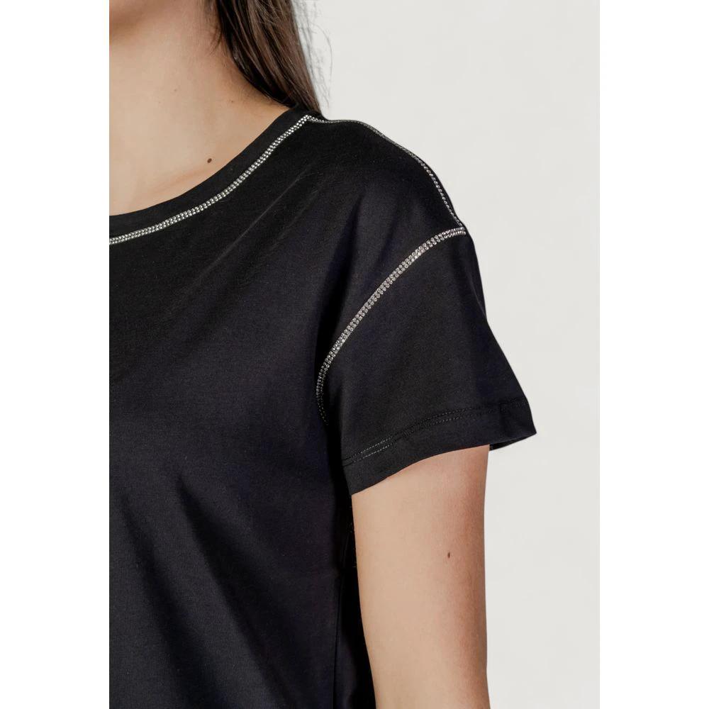 Liu Jo Black Cotton T-Shirt by Liu Jo