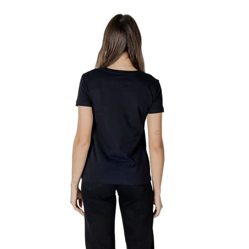 T-shirt à manches longues en coton noir Armani Exchange