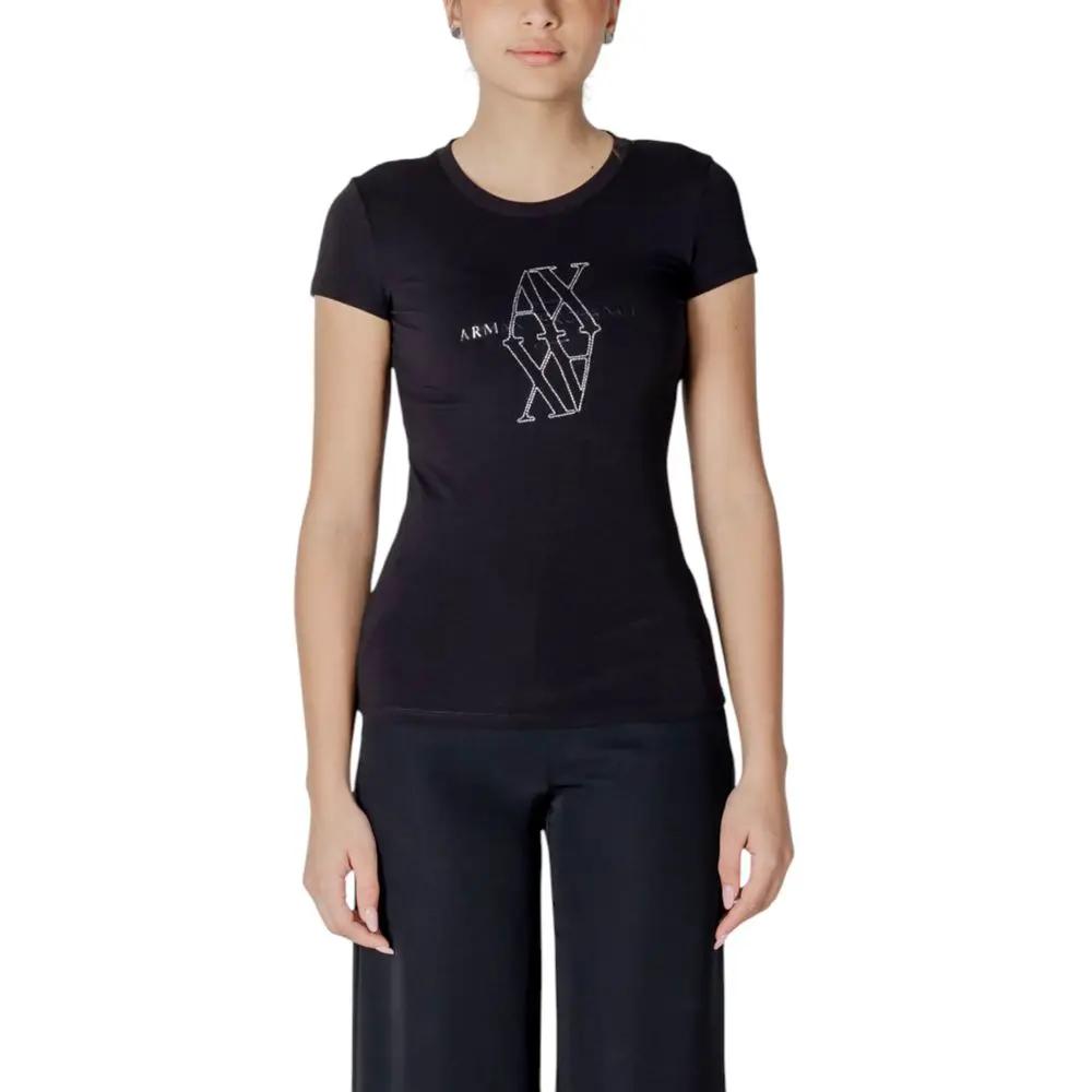 Armani Exchange Black Cotton T-Shirt