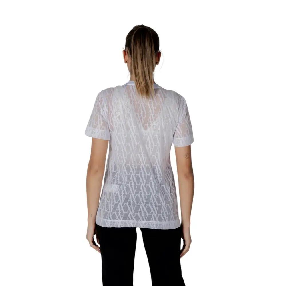 T-shirt blanc en polyester Armani Exchange