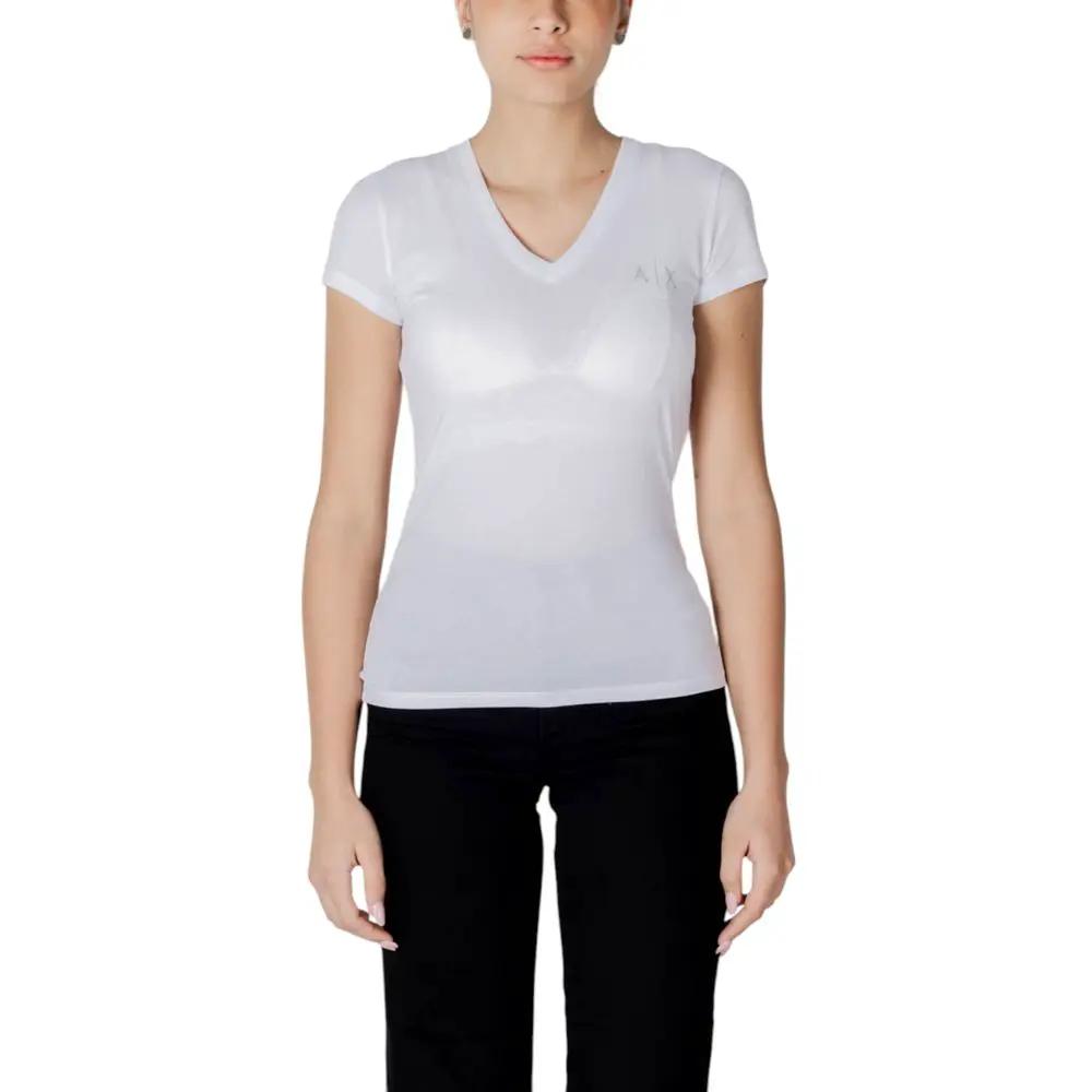 T-shirt blanc en coton Armani Exchange
