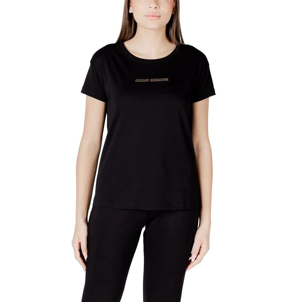 Armani Exchange Black Cotton T-Shirt by Armani Exchange