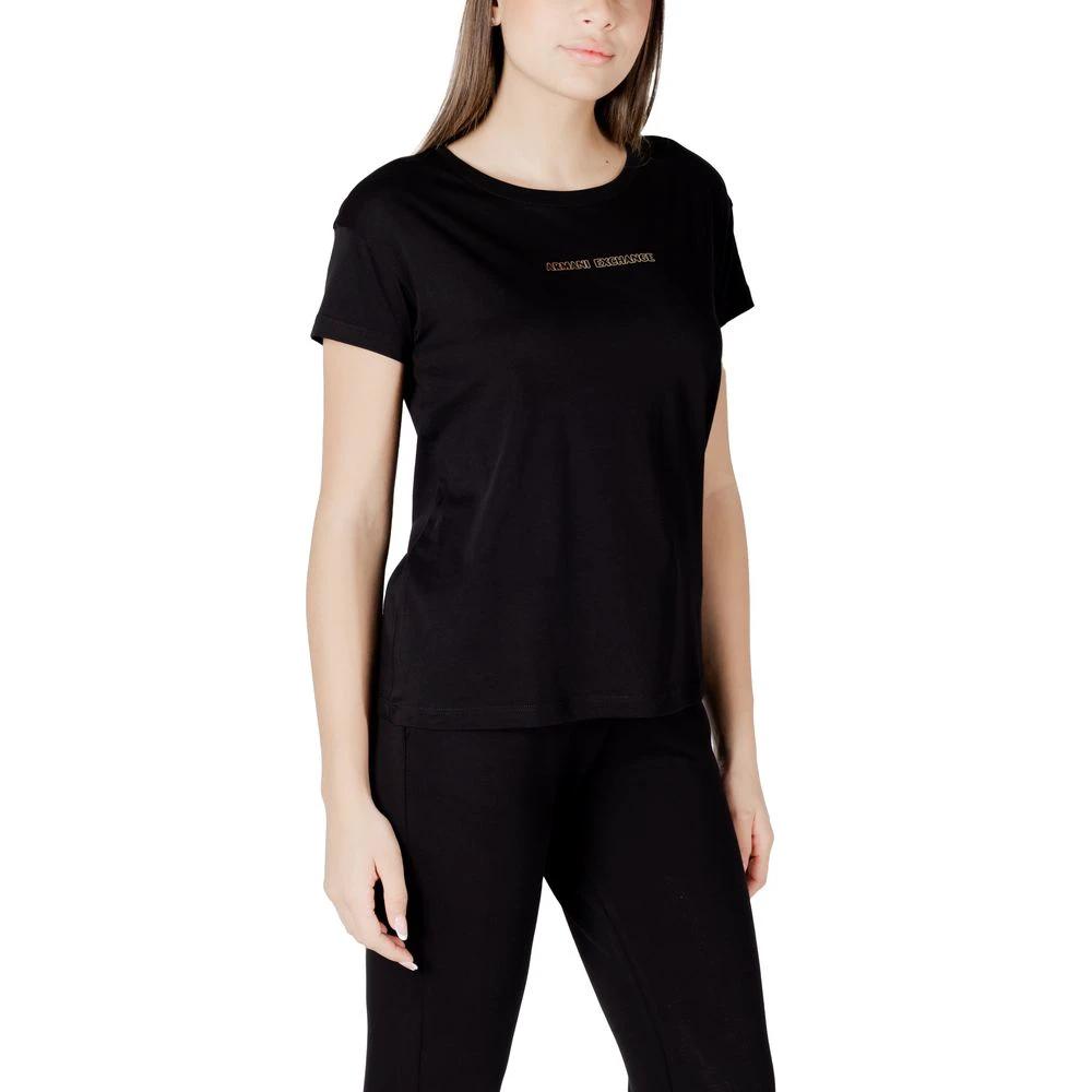 Armani Exchange Black Cotton T-Shirt by Armani Exchange