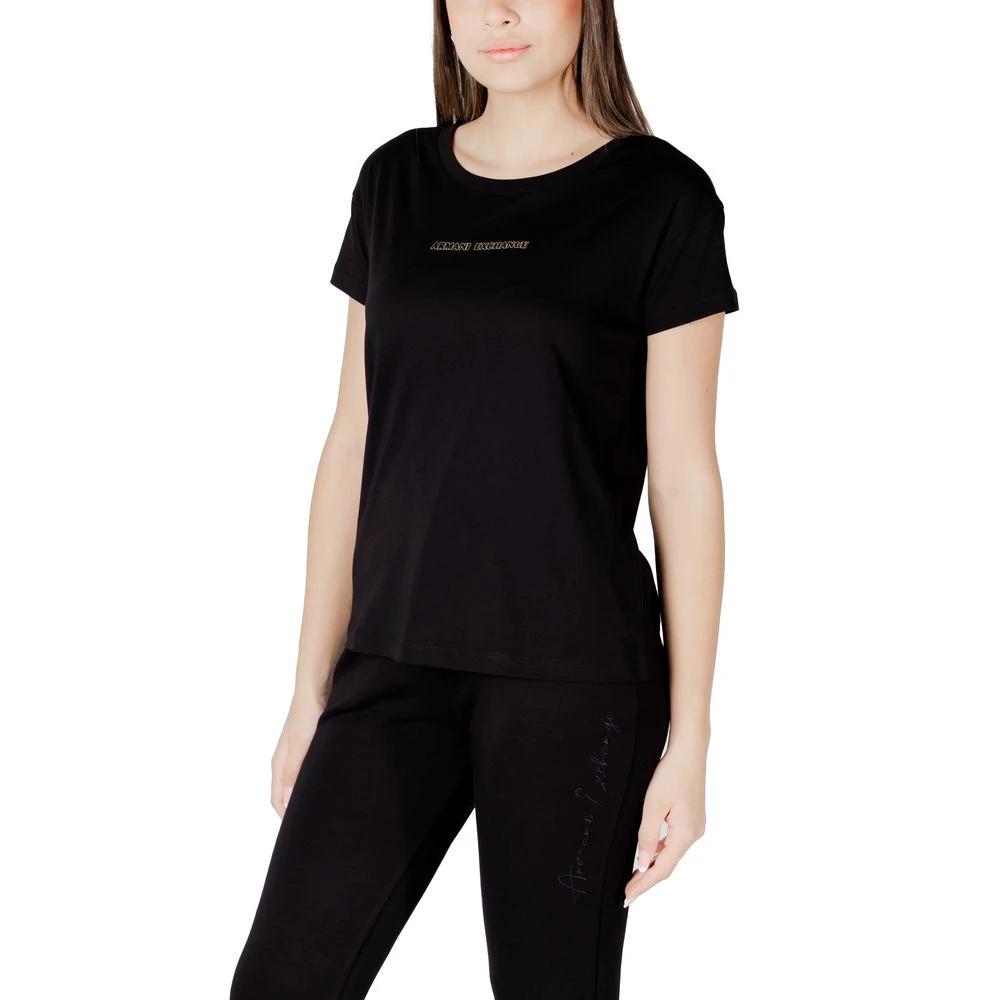 Armani Exchange Black Cotton T-Shirt by Armani Exchange