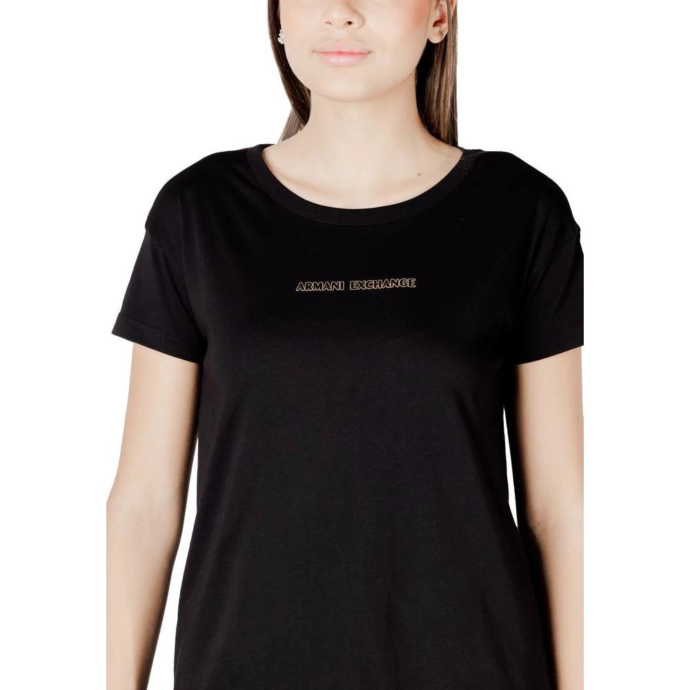 Armani Exchange Black Cotton T-Shirt by Armani Exchange