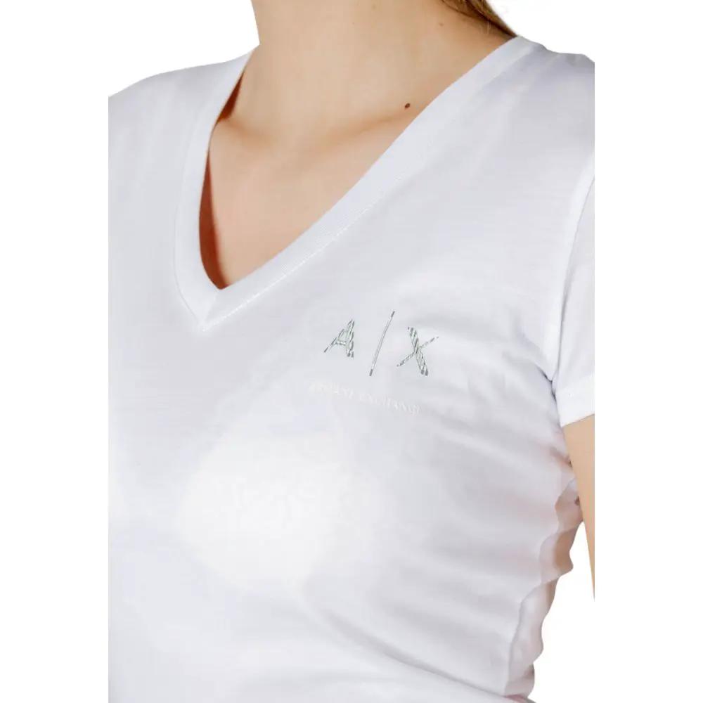 T-shirt blanc en coton Armani Exchange