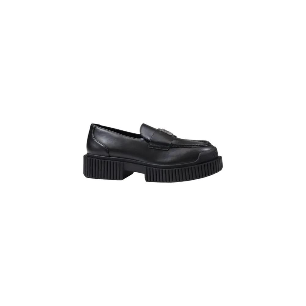 Armani Exchange Black Leather Platform Pumps