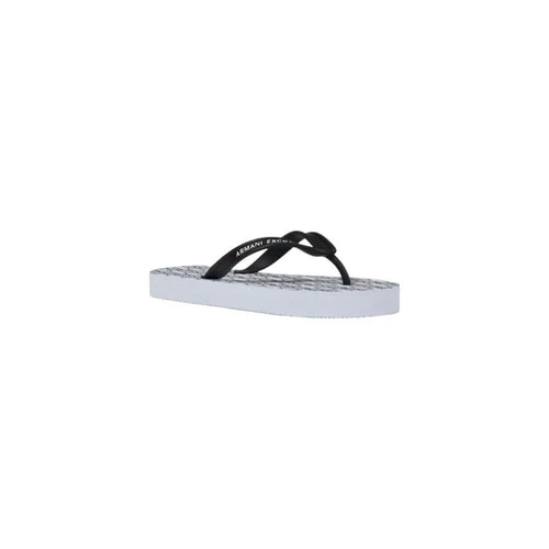 Sandales tongs blanches en caoutchouc Armani Exchange