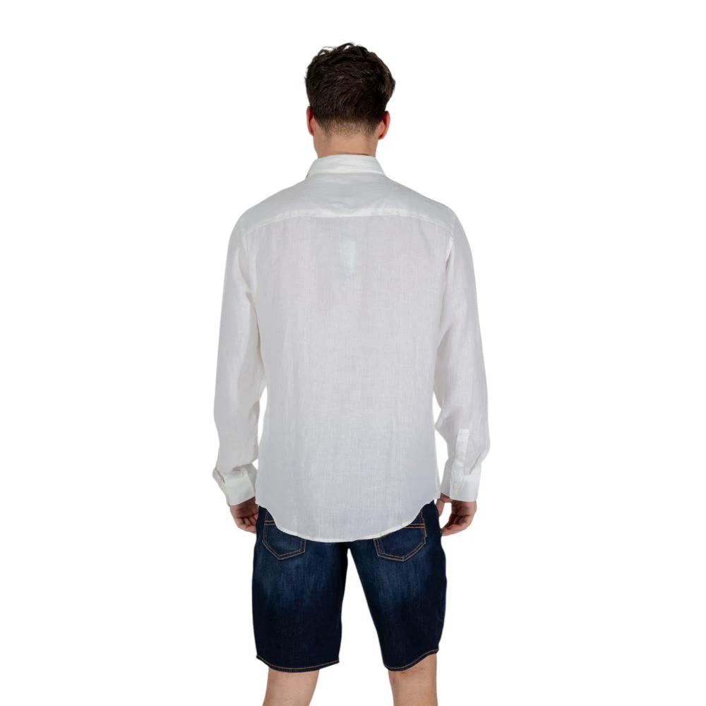 Armani Exchange White Linen Dress Shirt by Armani Exchange