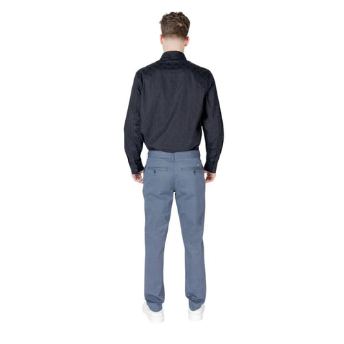 Armani Exchange Blue Cotton Skinny Pants by Armani Exchange